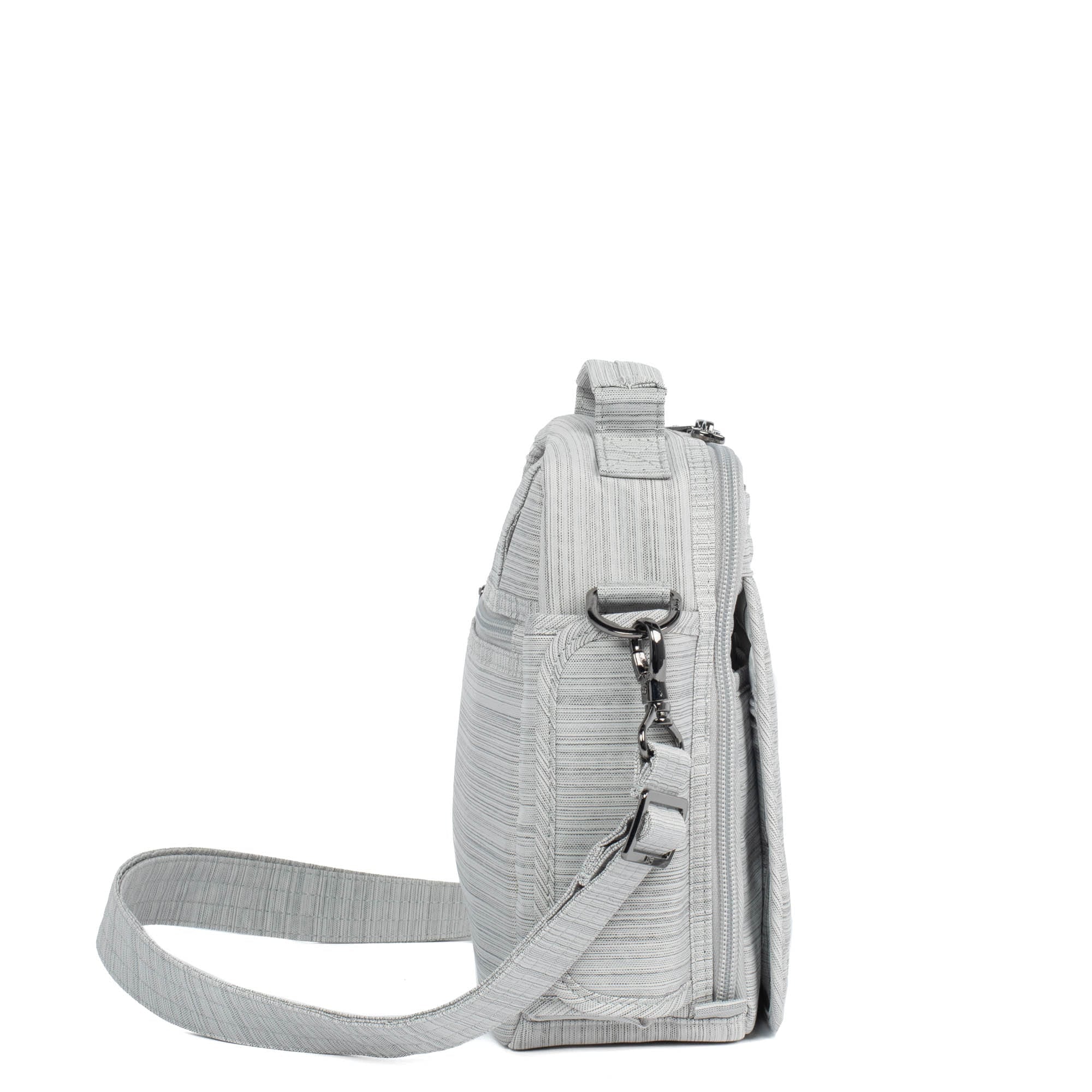 Flapper SE Convertible Crossbody Bag - BRUSHED SILVER - FlapperSE_BrushedSilver_03